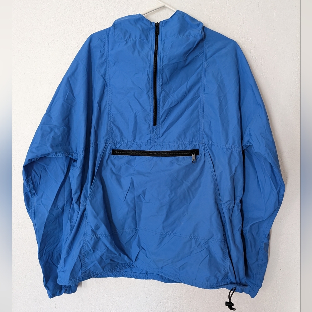 Vintage LL BEAN 1/2 Zip Pullover Hooded Anorak Windbreaker Size Large Pre Owned
